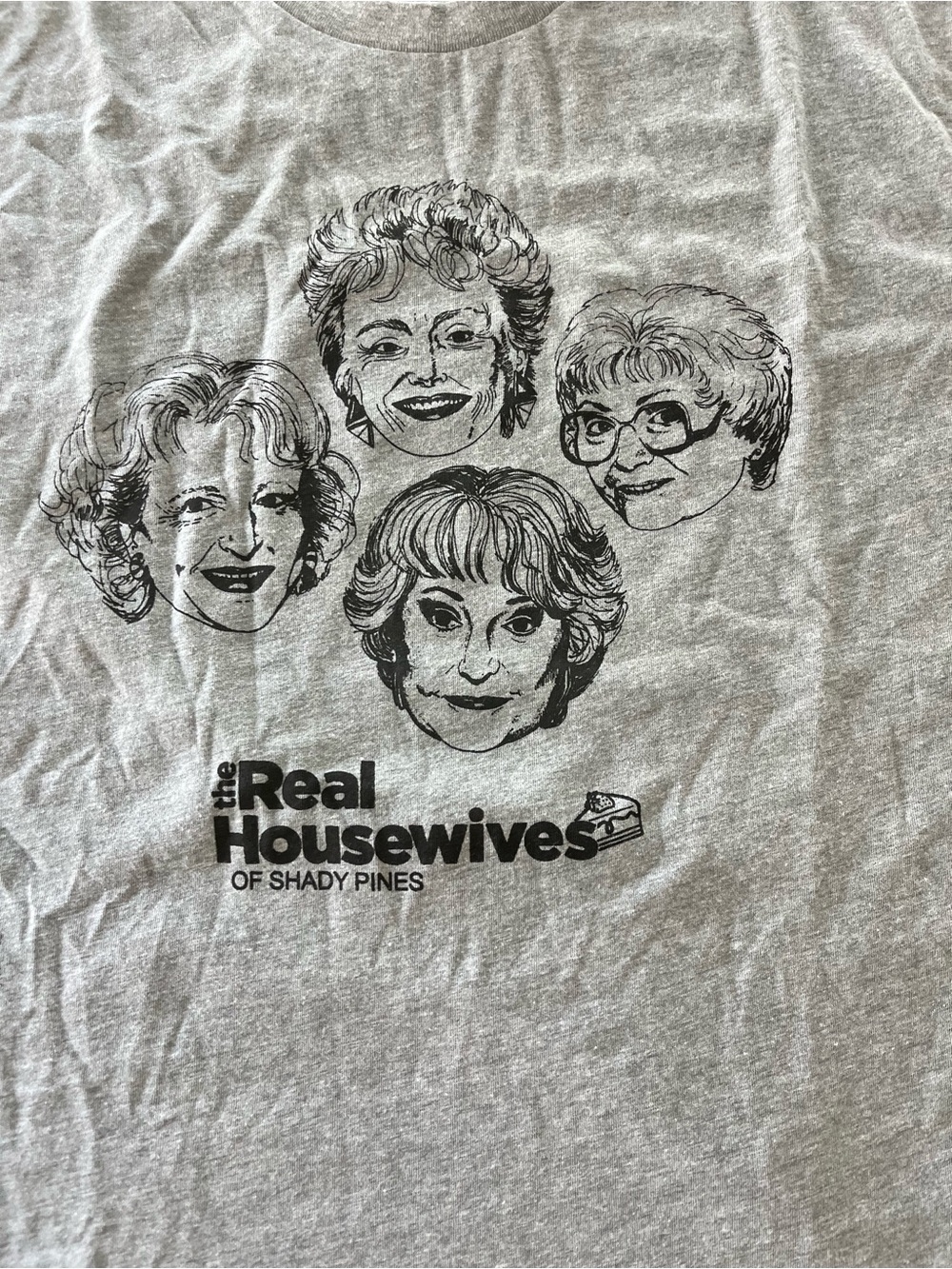 Gray 'The Real Housewives of Shady Pines' Graphic Women Hair Tee